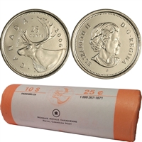 2006-P Caribou Canada 25-cent Original Roll of 40pcs