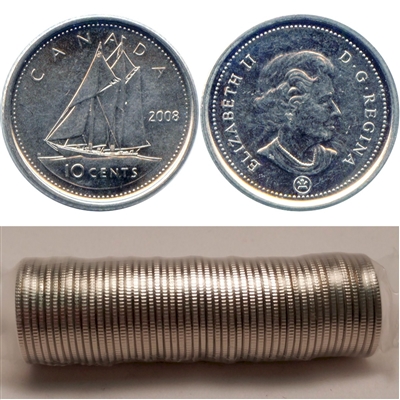2008 Canada 10-cent Original Roll of 50pcs