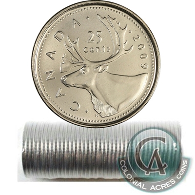 2009 Canada Caribou 25-cent Original Roll of 40pcs.