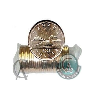 2009 Canada Regular Loon Dollar Original Roll of 25pcs