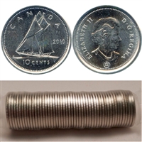 2010 Canada 10-cent Original Roll of 50pcs