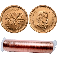 2010 Canada 1-cent Original Roll of 50pcs (non-magnetic)