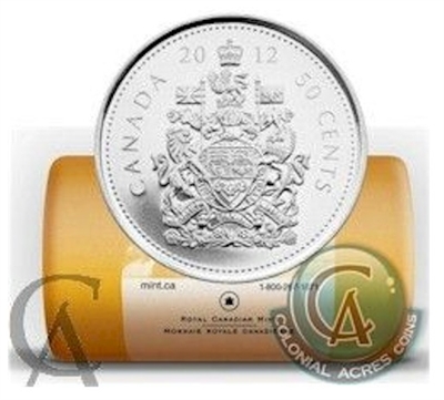 2012 Canada 50-cent Original Roll of 25pcs.