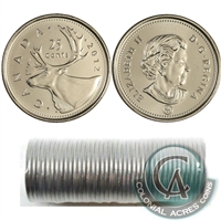 2012 Canada Caribou 25-cent Original Roll of 40pcs.