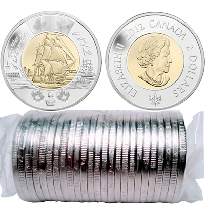 2012 Canada War of 1812 HMS Shannon Two Dollar Original Roll of 25pcs