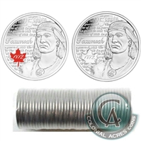 2012 Tecumseh Canada 25-cent Original Roll of 40pcs - Some Coloured