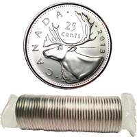 2013 Caribou Canada 25-cent Original Roll of 40pcs.