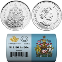 2014 Canada 50-cent Special Wrap Roll of 25pcs