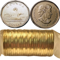 2014 Canada Loon Dollar Original Roll of 25pcs