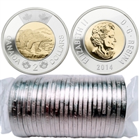 2014 Canada Polar Bear Two Dollar Original Roll of 25pcs