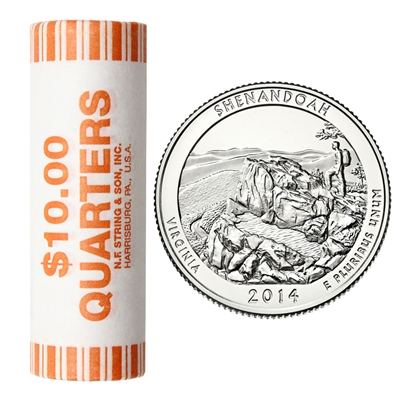 2014 US National Parks Quarters - Shenadoah P - Original Roll of 40pcs