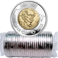 2015 Canada Sir John A. Macdonald Two Dollar Original Roll of 25pcs