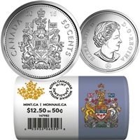 2016 Canada 50-cent Circulation Original Roll of 25pcs