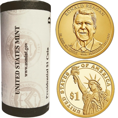 2016 US Presidential Dollar - Ronald Reagan D - Original Roll of 25pcs
