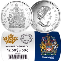 2018 Canada 50-cent Circulation Original Roll of 25pcs