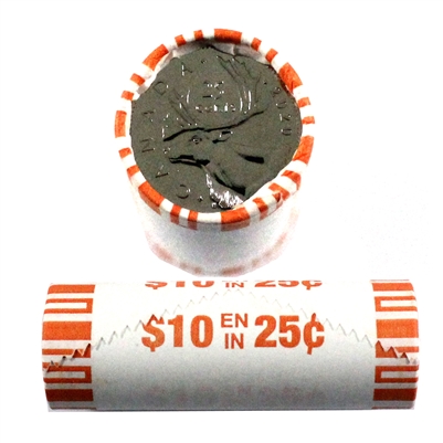 2020 Canada 25-cent Caribou Original Wrapped Roll of 40pcs (May be double headed)