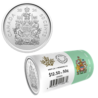 2024 Canada 50-cent Special Wrap Circulation Roll of 25pcs