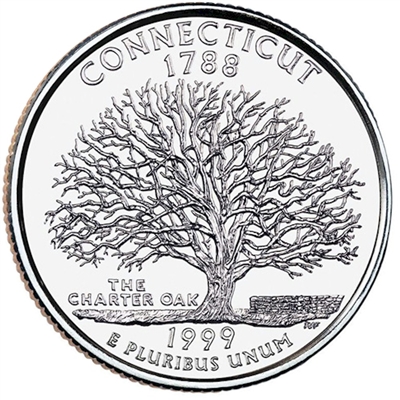 1999-P Connecticut USA Statehood Quarters (MS-60)