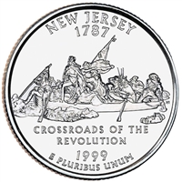 1999-D New Jersey USA Statehood Quarters (MS-60)