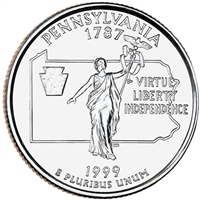 1999-P Pennsylvania USA Statehood Quarters (MS-60)