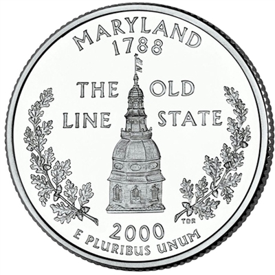 2000-D Maryland USA Statehood Quarters (MS-60)