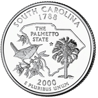 2000-D South Carolina USA Statehood Quarters (MS-60)