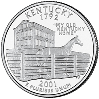 2001-D Kentucky USA Statehood Quarters (MS-60)