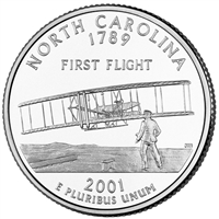 2001-D North Carolina USA Statehood Quarters (MS-60)