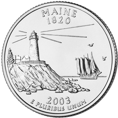 2003-D Maine USA Statehood Quarters (MS-60)