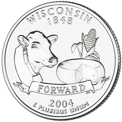 2004-D Wisconsin USA Statehood Quarters (MS-60)