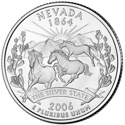 2006-P Nevada USA Statehood Quarter Uncirculated (MS-60)