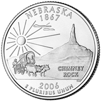 2006-D Nebraska USA Statehood Quarter Uncirculated (MS-60)