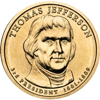 2007-D USA Presidential Dollar - Thomas Jefferson Uncirculated (MS-60)