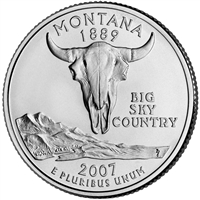 2007-D Montana USA Statehood Quarter Uncirculated (MS-60)