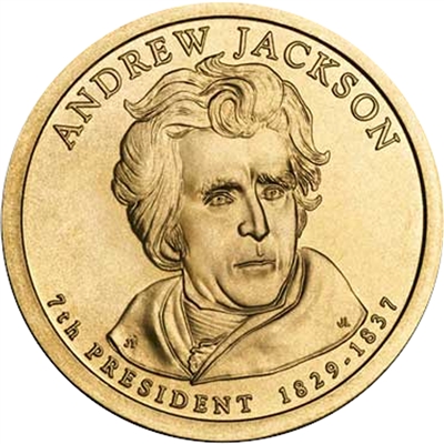 2008-P USA Presidential Dollar - Andrew Jackson Uncirculated (MS-60)