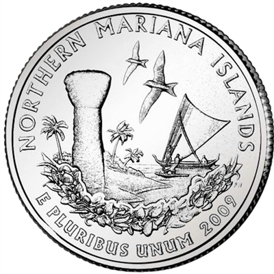2009-D Northern Mariana Island USA Statehood Quarter Uncirculated (MS-60)