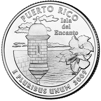 2009-D Puerto Rico USA Statehood Quarter Uncirculated (MS-60)