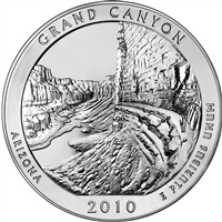 2010 D Grand Canyon USA National Parks Quarter Uncirculated (MS-60)