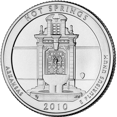 2010 D Hot Springs USA National Parks Quarter Uncirculated (MS-60)