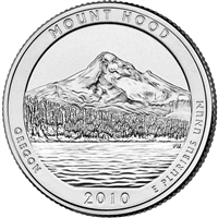 2010 D Mount Hood USA National Parks Quarter Uncirculated (MS-60)