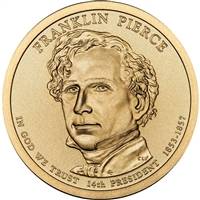 2010-D USA Presidential Dollar - Franklin Pierce Uncirculated (MS-60)