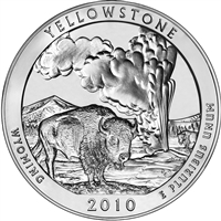 2010-D Yellowstone USA National Parks Quarter Uncirculated (MS-60)