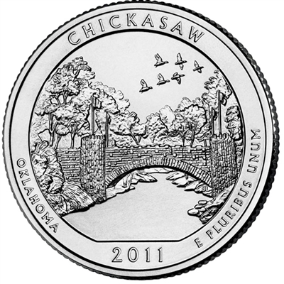 2011-P Chickasaw USA National Parks Quarter Uncirculated (MS-60)