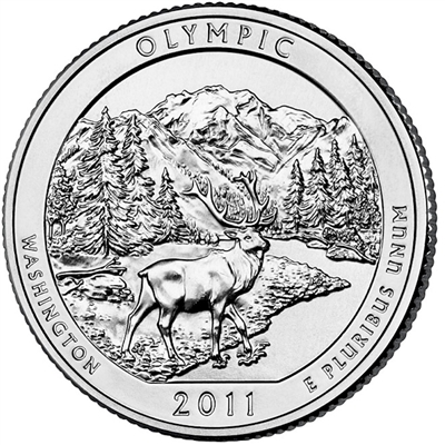 2011-P Olympic USA National Parks Quarter Uncirculated (MS-60)
