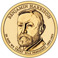 2012-D USA Presidential Dollar - Benjamin Harrison Uncirculated (MS-60)
