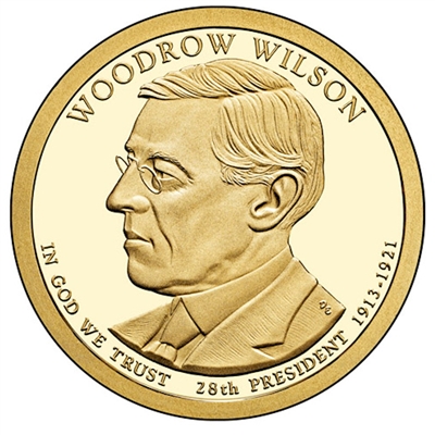 2013-P USA Presidential Dollar - Woodrow Wilson Uncirculated (MS-60)