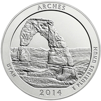 2014-D USA National Parks Quarters - Arches National Park Uncirculated (MS-60)