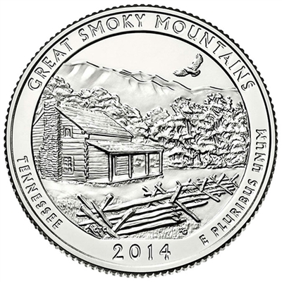 2014-D Great Smoky Mountains USA National Parks Quarter Uncirculated (MS-60)