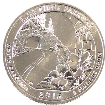 2015-S Blue Ridge Parkway USA National Parks Quarter Uncirculated (MS-60)