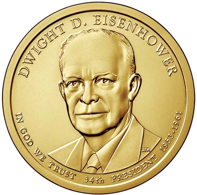 2015-D USA Presidential Dollar - Dwight Eisenhower Uncirculated (MS-60)
